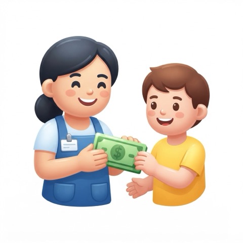Here is the money.